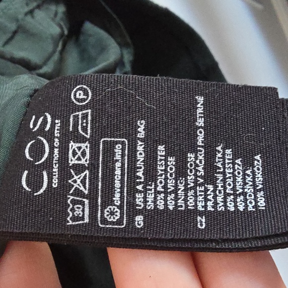 COS | Shirt Dress Plaid Green Sz 6 - Picture 7 of 8